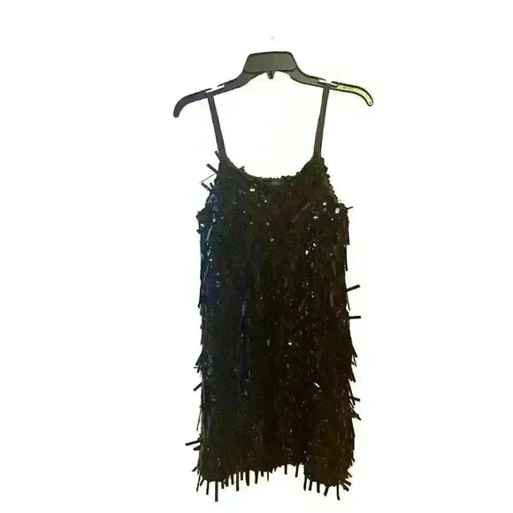 J. Crew Sleeveless Black Sequin Shift Mini Holiday New Year's Dress Size Small - Picture 2 of 10